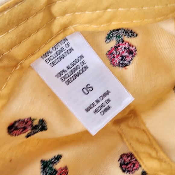 Wild Fable Embroidered Flowers Baseball Cap Hat One Size Yellow Red Roses Boho - Picture 4 of 5